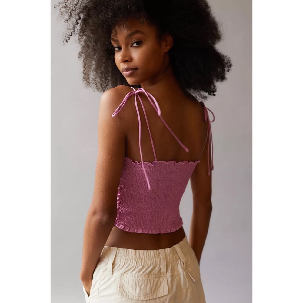 NWT UO Bella Tie Shoulder Cami Pink